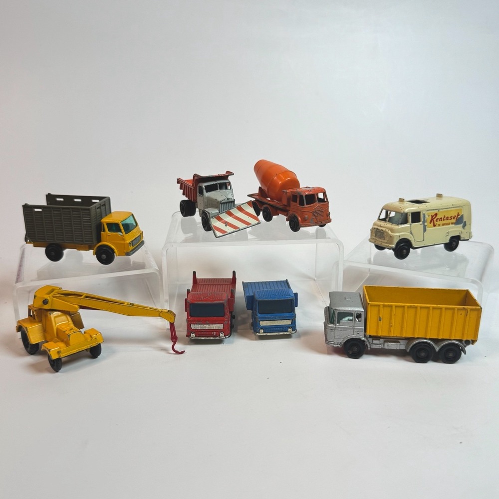 Vintage Matchbox Lesney 60's Utility Vehicles Lot of 8 Made In England - As Is